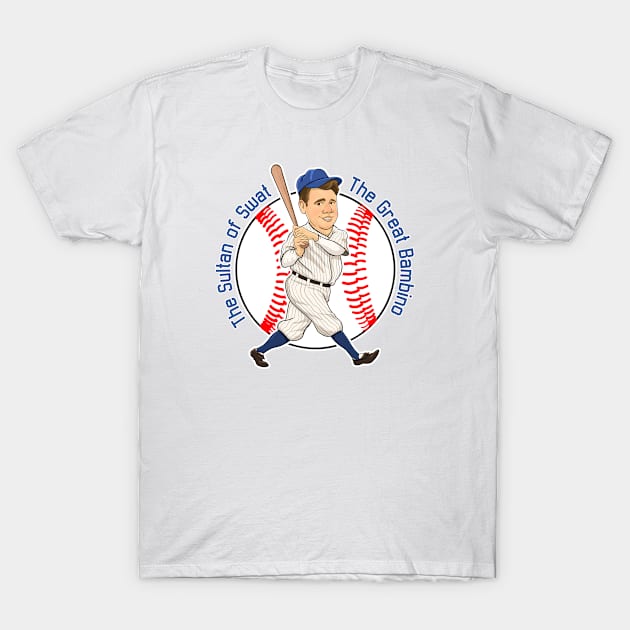 Babe Ruth The Great Bambino T-Shirt by GAMAS Threads